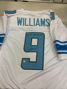 JAMESON WILLIAMS SIGNED LIONS CUSTOM JERSEY with nfc north champs ins.