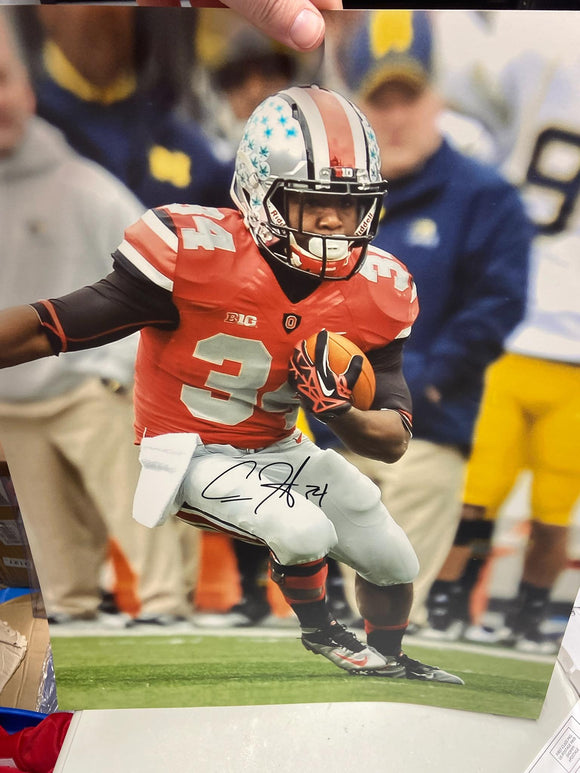 CARLOS HYDE OHIO STATE SIGNED 16X20 PHOTO -